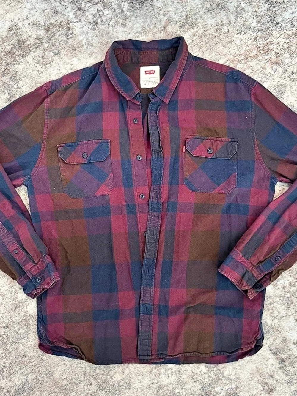 Levi's Men's Plaid Snap-Front Shirt XL
